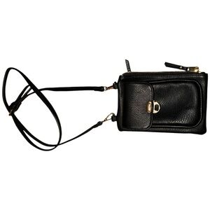Black Leather Crossbody Bag
